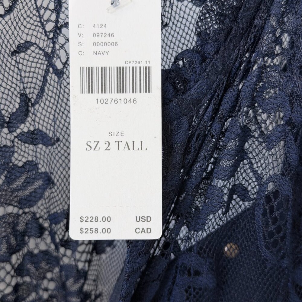 By Anthropologie Lace Pinstripe Jumpsuit 2 tall - Picture 8 of 10
